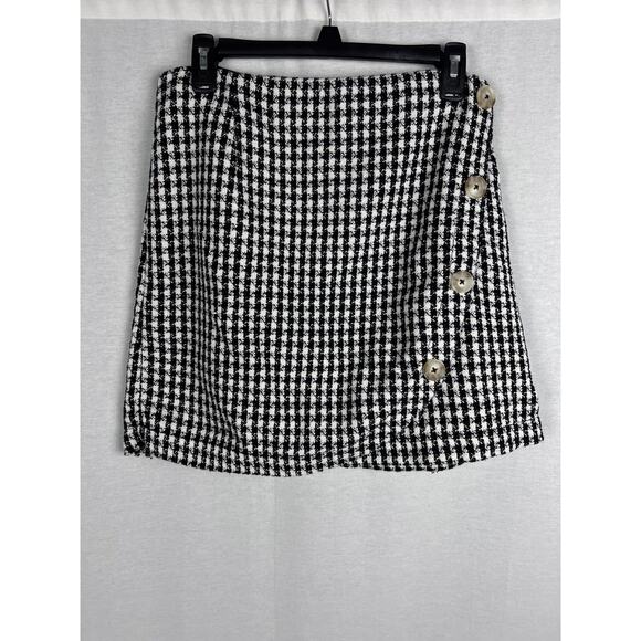 Anthropologie Skirt Townsend Houndstooth Preppy Academia Gossip Girl Old Money - Picture 1 of 6